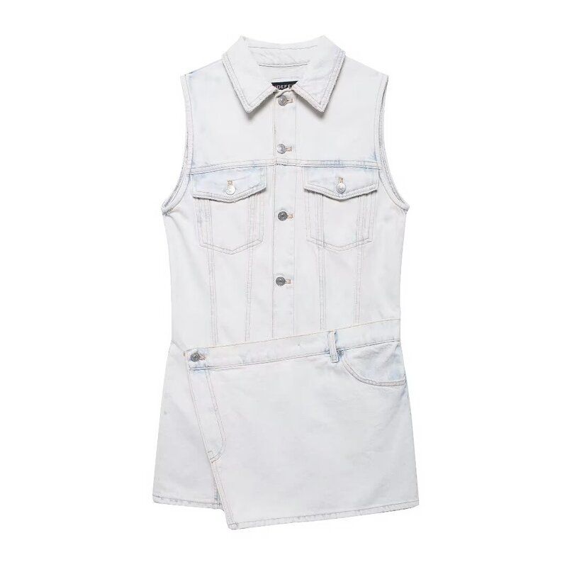 Fashion Style 2024 Summer New Arrival Women's Clothing Stylish Slim Looking All-Matching Jeans Dress Short Skirt 8197092