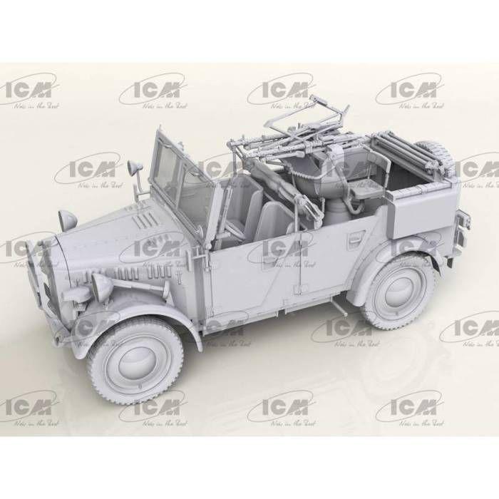 Maquette - ICM - ICM 35584 1/35 Le.Gl.Einheits-pkw Kfz.4 - Échelle 1/35 - Véhicule anti-aérien léger WWII - Réplique