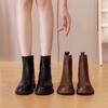 Thick-soled Martin boots women's 2025 new autumn thin inner height women's boots Internet celebrity brown fried street short boots