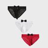 Butler Waiter Cosplay Lingerie Men'S Bow Briefs Sexy Oil Glossy Elephant Nose Panties Elastic Sheer Separate Pouch Underwear