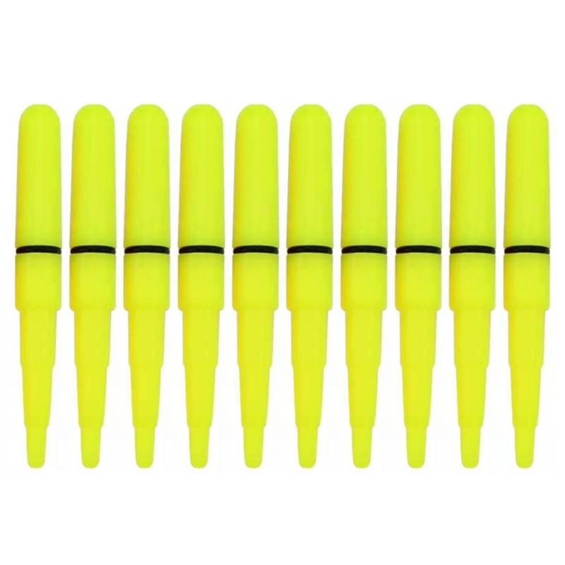 10Pcs Outdoor Fishing Rod Tip Glow Stick Plugs-in Night Fishing Led Glow Stick Luminously Stick Night Fishing Tool