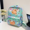 Cute Cartoon Capybara Car Bath Singing Printed Children Large Backpack Capacity
