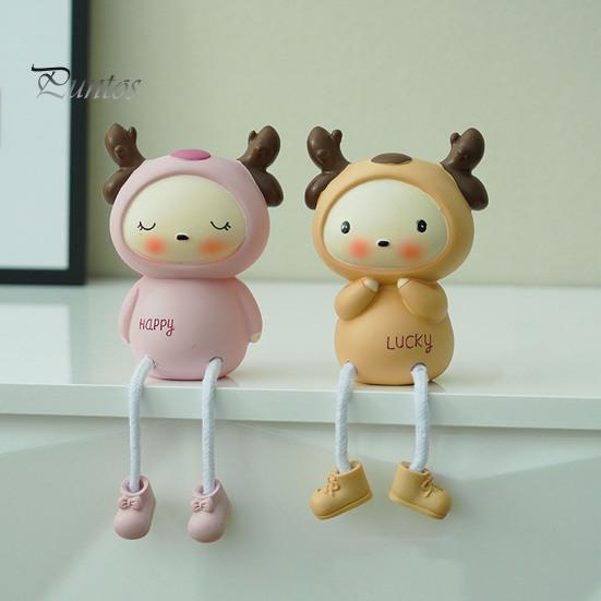 1 par Resin Djurfigurer Bordsdekor Djurstatyer med långa ben Tecknad Avokado Djurprydnader för balkong Vardagsrum Kontor