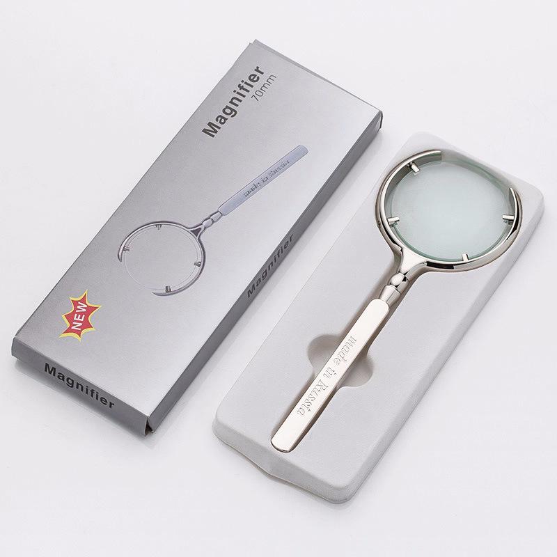 

60 мм класичний російський антикварний металевий кустарний скло збільшувальне скло