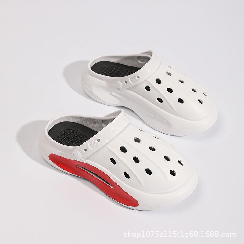 Summer new men's hole shoes couple wear non-slip wear-resistant sports lightweight beach bag head cool slippers