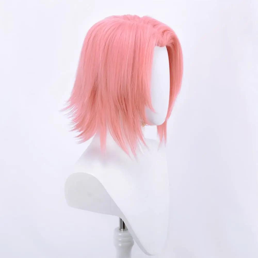 Halloween Sakura Haruno Cosplay Wigs Cosplay Anime Halloween Costume Short Pink Sakura Pink Hair Wigs Costume Character