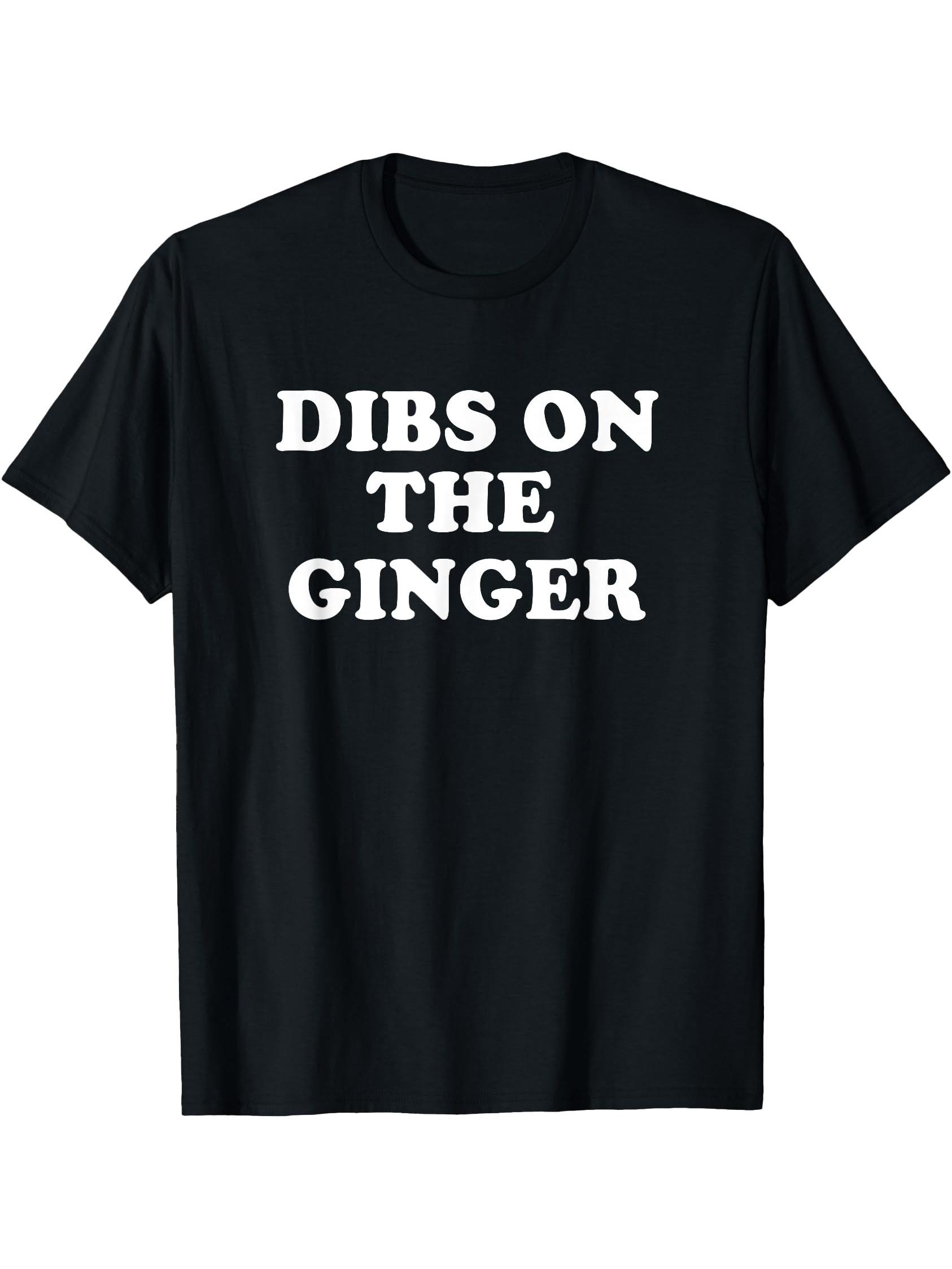 Dibs On The Ginger St. Patrick S Day T-shirt- Black Cotton Crew Neck S