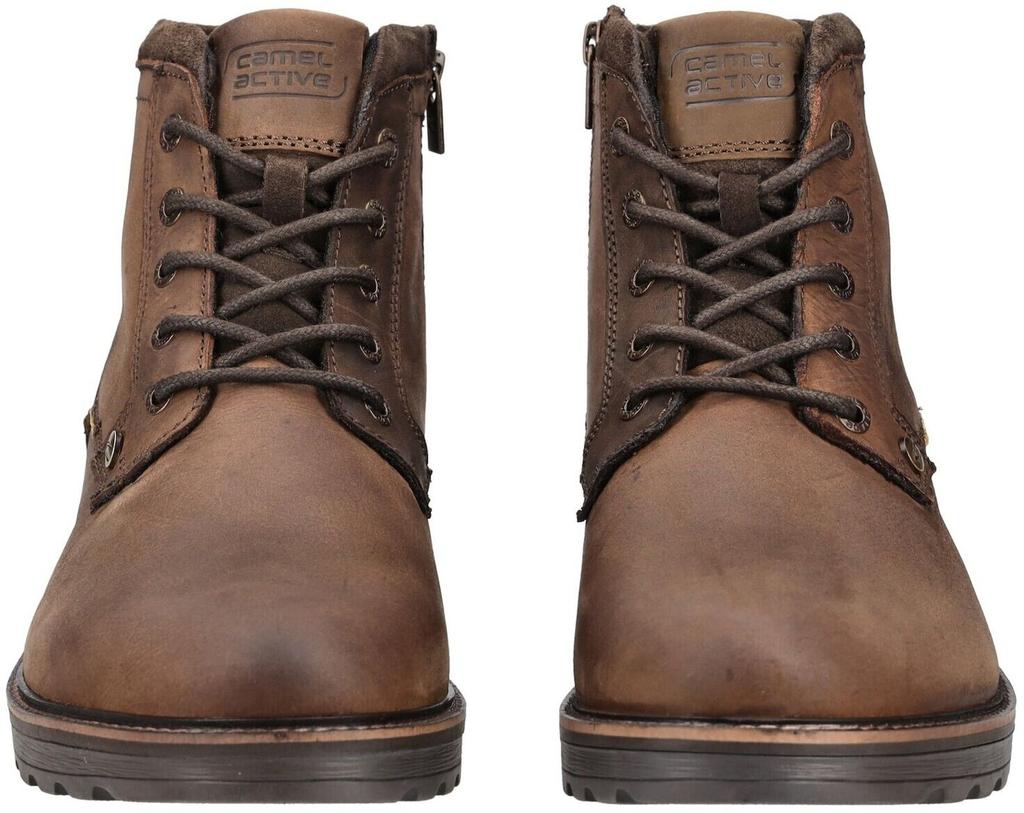 Camel Active Lace-up Boots In Chocolate Color