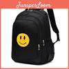 Minimalist Unisex Travel Backpack With Smiley Face Letter Back Coffee Cup Pattern Pattern