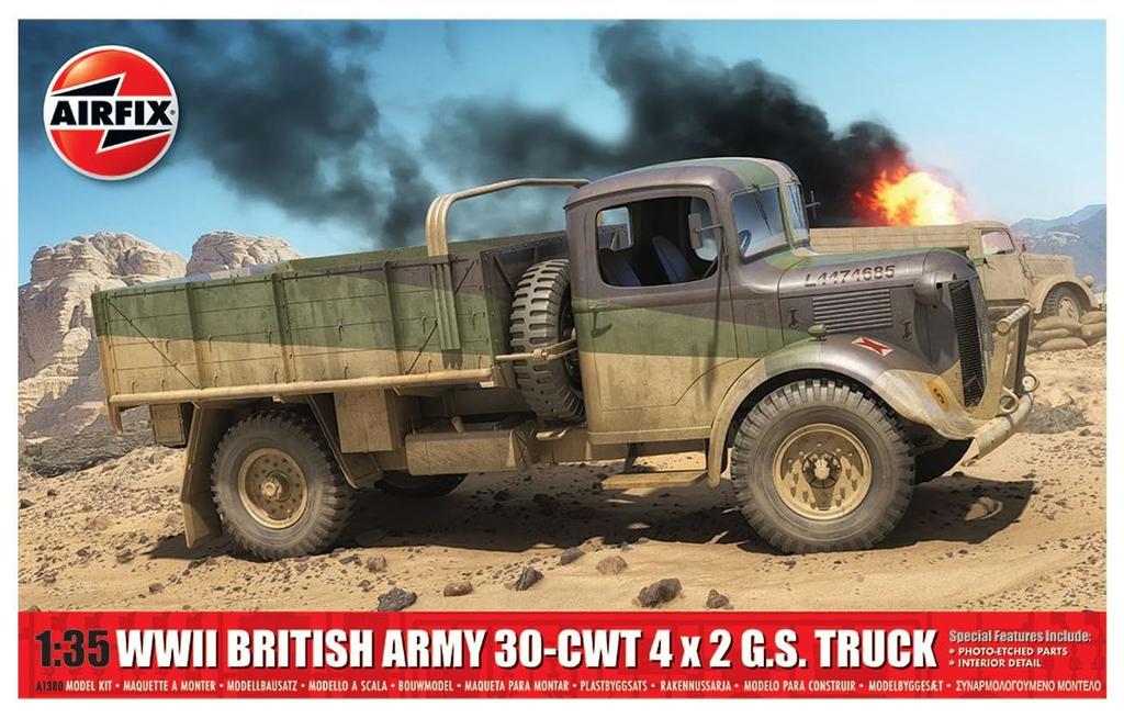 Airfix World War II British Army 4x2 Truck Plastic Model Kit X1380 1/35 30-CWT