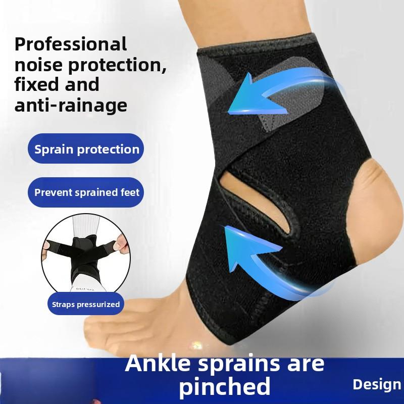 Wucifang Shoes Black Lightweight Sports Ankle Support Thin Pressurized Basketball Running Joint Protection Anti Sprain Fixed Ankle Cover