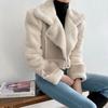 New ArrivalS Open Run Women S Nannaou Leather Winter Jacket Color Block Short Su