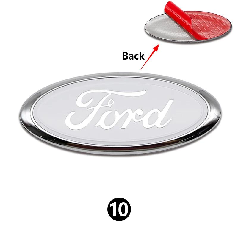 Nowa Naklejka Samochodowa 2026 1 szt. 17,5 cm Emblemat Przód Tył Samochodu Odznaka Bagażnik Maska Naklejka Dekoracyjna Do Ford Edge Escape Fiesta Transit Ranger