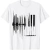 Keyboard Heartbeat Cool Piano Player Novelty Rock Music T Shirts Men Streetwear Tee Shirt Short Sleeve Unisex Loose Clothing