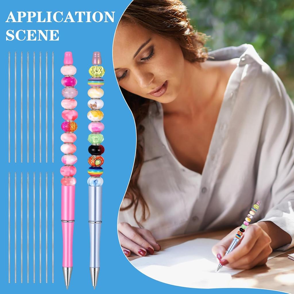 50PCS Pen Extenders for Beadable Pens, 4.6 Inch Stainless Steel Blank Bars for Beadable Pens Beaded Pen Extender Rods Beadpen Bar Extender Beaded