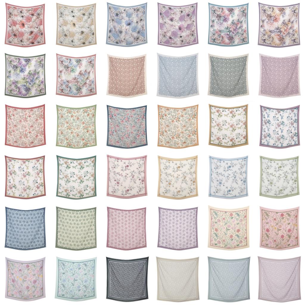 110*110cm Neuer Damen quadratischer Nationaler Schal Malaysia Baumwolle Druck Voile Kopftücher Bandana Foulard Femme Muslimisches Kopftuch Schal