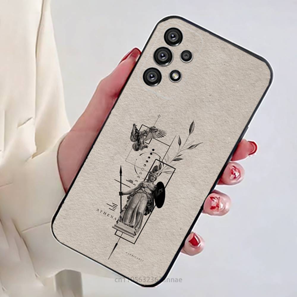 Abstract Greek Mythology Athena Phone Case for Samsung Galaxy A73,23,53,33,14,24,13,72,22,52,32,54,A34 Soft Cover