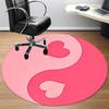 1 Stück Liebe Harmonie Büro Runder Teppich, Matte Geeignet Für Büro, Unter Bürostühlen Schlafzimmer Wohnzimmer Heimdekoration, Zimmer Deko