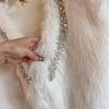 Qianjinfeng Heavy Industry Diamond Lamb Fur Imitation Fur Vest Vest Women's Wear Winter Light Fashion Thickened Vest