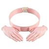 Hands-Free Sun Visor Adjustable Buckle Headband Palm-Shaped Design Sun Hat Photo Prop Headwear Holiday Party