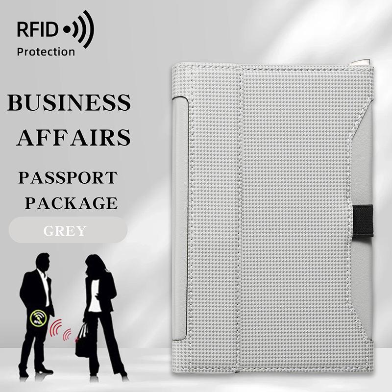 Anti-Theft RFID Passport Holder - Multifunctional, Fashionable, Large Capacity Travel Bag