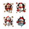 1pc Christmas Santa Wall Stickers PVC Waterproof Sticker Door Window Wall Decals DIY Peel Sticker Home Living Room Party Decor