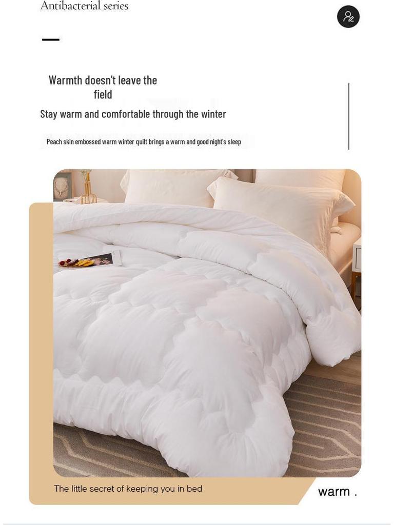 White Quilt Hotel Inn: All-Season Thick Quilt for Home & Hostel