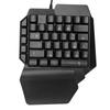 One Handed Gaming Keyboard USB Ergonomic Design RGB Backlit Plug and Play Half Keyboard for Computer Gaming