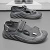 Men's Sandals Soft Sole Summer New Roman Vacation Casual Beach Shoes Hole Shoes Breathable Bag Head Sandals