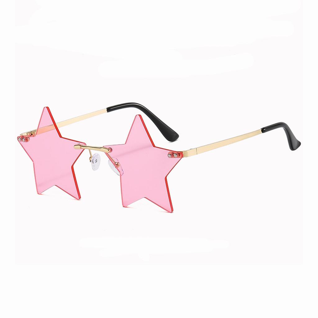 Men And Women Fashionable Solid Color Star Shaped Sunglasses, Dance Party, Holiday Decorative Glasses