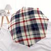1 ks Automatický skládací deštník se vzorem Tartan - Přenosný skládací design s 8 žebry, Odolný plastový a železný rám, Neformální venkovní doplněk