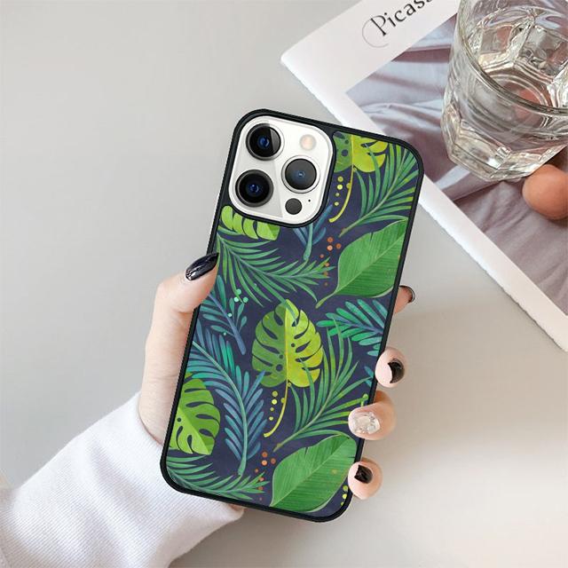 Tropical leaves Banana Leaf Phone Case For iPhone 17 Air 15 16 Cover  14 13 11 12 Pro Max Max Plus Back Cover