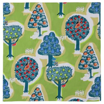 Quarter Report Mumin Verschiedene Wald 50cm B x 50cm Hergestellt in Japan (MUMIN) Taschentuch, Szenen, Grün, Ca.. H, 100% Baumwolle,