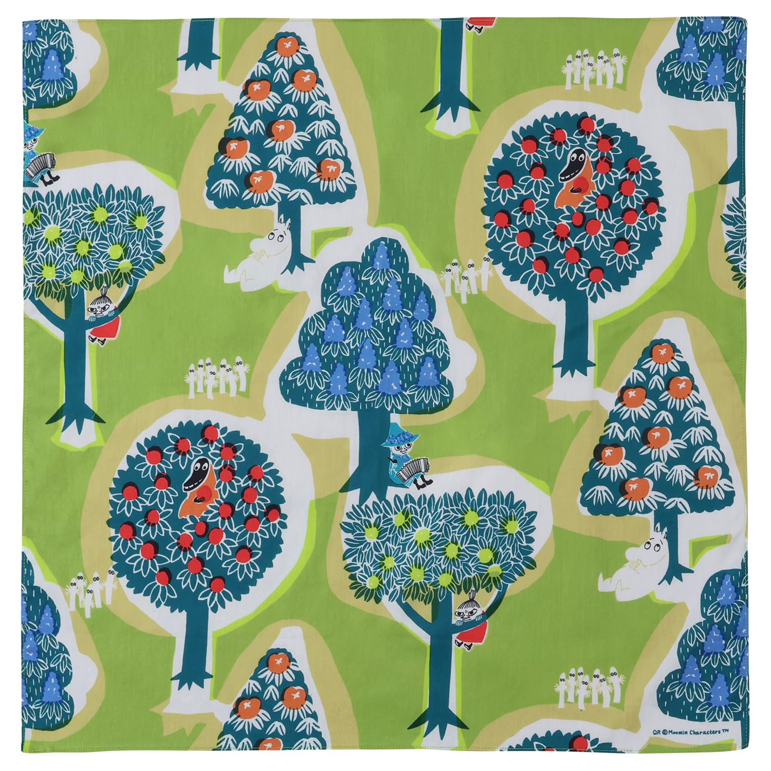 

Квартальный отчет Мумины Различные Лес 50см Ш x 50см Сделано в Японии (МУМИ-ТРОЛЛЬ) Носовой платок, Сцены, Зеленый, Прибл.. H, 100% хлопок,