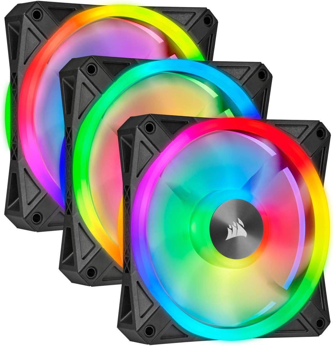 

Corsair iCUE QL120 RGB 120mm Triple Fan PWM PC Case FN1374 Kit, Compatible, Fan, CO-9050098-WW,