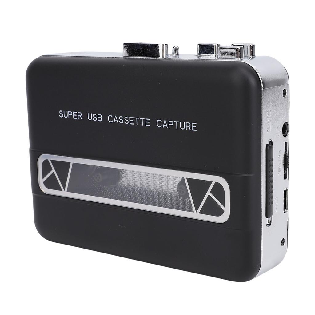 Cassette Tape Player Built in Speaker 3.5mm Earphone Jack Portable Cassette to MP3 Converter for Laptop PC CD Burner