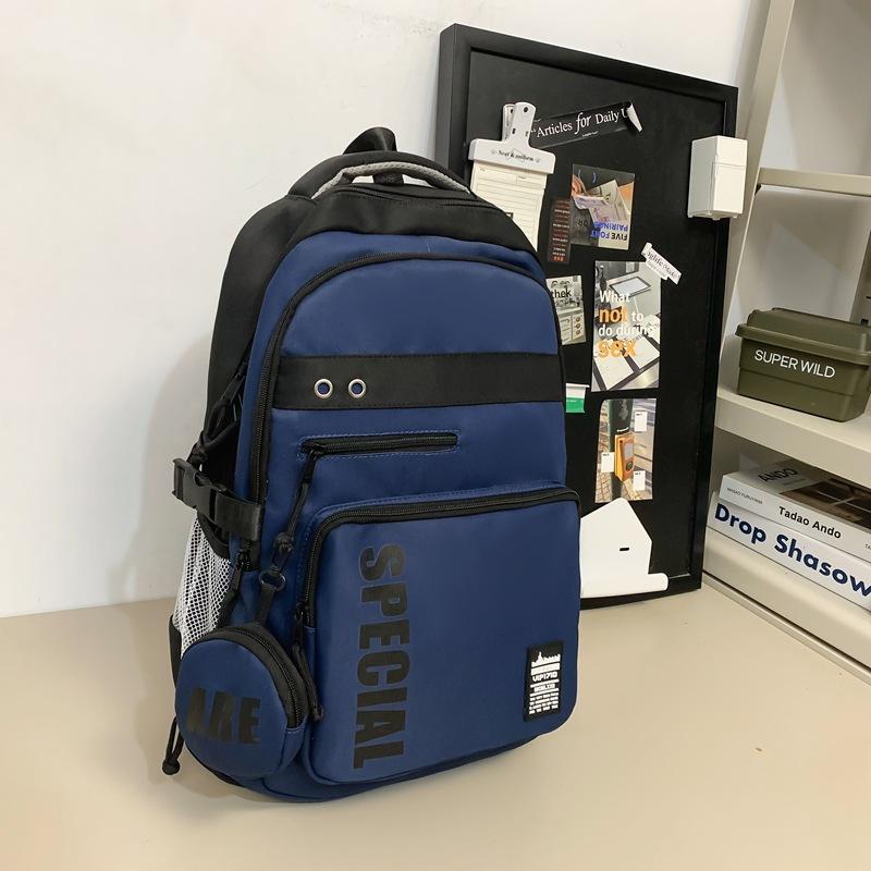 

School bag High school student school bag Men s and women s large capacity fashion popular backpack Leisure sports Junior high school student backpack