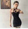 Pure desire sexy niche suspender dress women's summer new pleated design sense slim temperament backless hip skirt