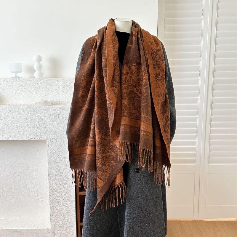 Junbie Retro Ethnic Double-Sided Graphene Heated Scarf