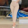 Fashion Color Women Breathable Long Pants Loose Casual Wide Leg Pockets High Waist Cropped Work Pants
