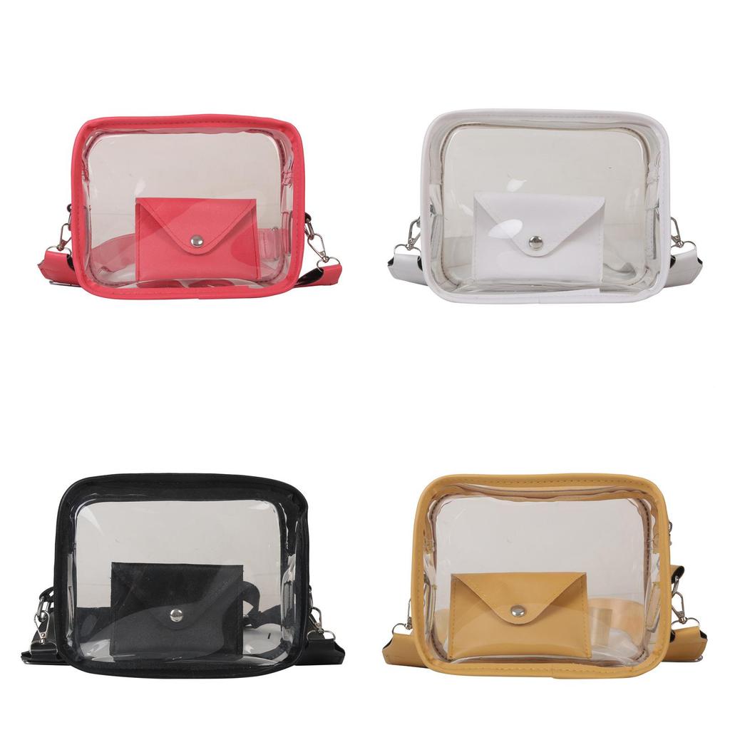 Clear Pvc Envelope Bag With Soft Structure And Single Shoulder Strap For Daily Use