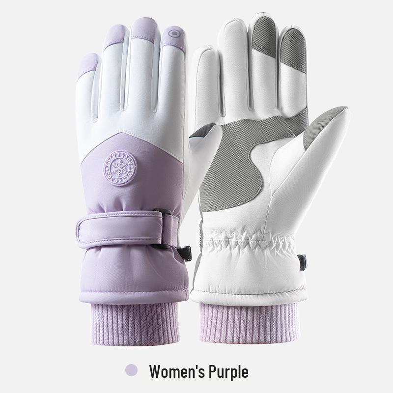 Unisex Winter Ski Gloves: Water-Repellent, Windproof, Thick, Warm, Non-Slip, Touchscreen Compatible, Ideal for Skiing, Cycling, and Driving