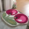 Korean Style Door Mat Bathroom Water-absorbing Floor Mat Entrance Bathroom Anti-slip Pad Bedroom Foot Cherry Carpet Quick-dry