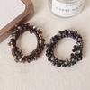 2pcs Fashion Luxury Water Diamond Beaded Hair Rings for Women Party Hair Additions