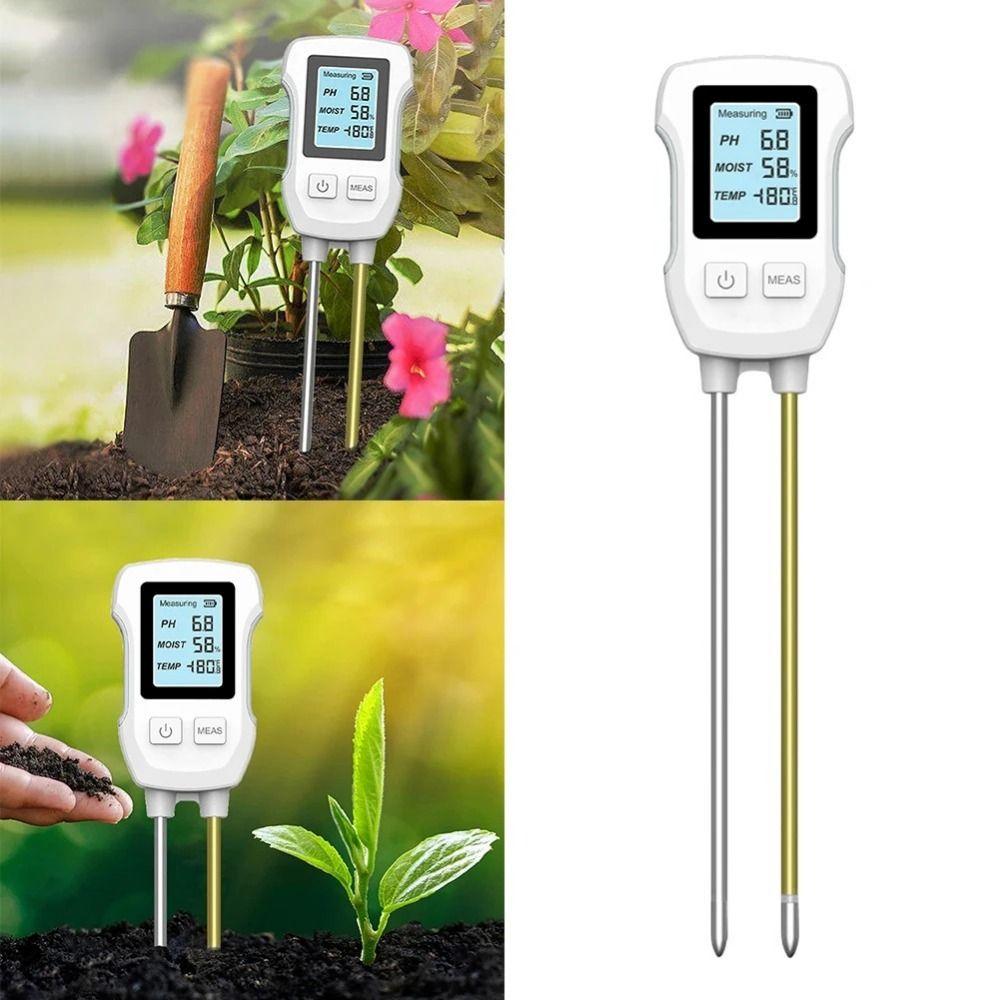 3 In 1 PH/Moisture/Temperature Meter LCD Screen Soil Humidity Detector For Garden Lawn Farming