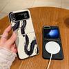 Tekstura Skóry TPU Grafika Węża Magnetyczne Etui Dla Magsafe Dla Samsunga Galaxy Z Flip 5 4 6 3 5G Flip4 Flip5 Flip6 Składane Etui