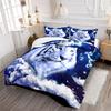 Cloud Tiger Starry Sky Digital Printing Fat Quilt Set Home Textile Feather Silk Cotton Three-piece Set