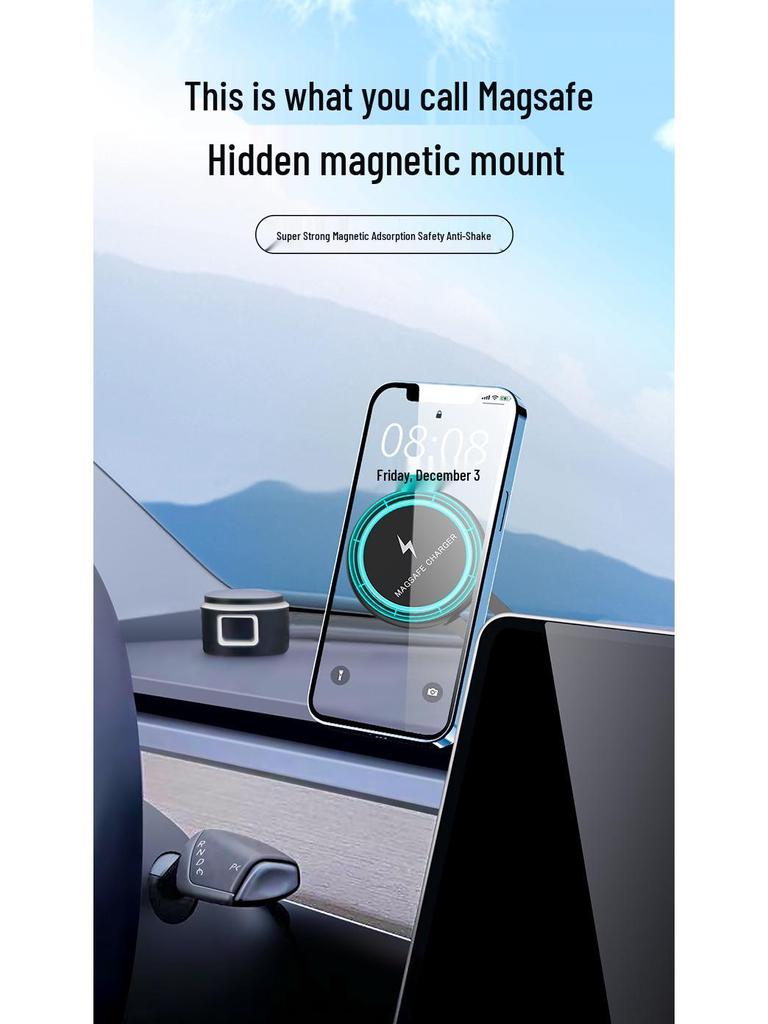 Tesla Model 3 Phone Holder: Screen-Mounted Navigation Accessory with Suction Cup