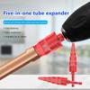 5In1 Air Conditioner Copper Pipe Expander Swaging Drill Bit Set Swage Tube Expander Soft Copper Tubing Tools