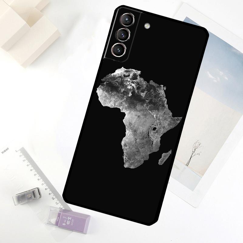 Africa Map Phone Case For Samsung Galaxy S25 FE S20 FE S21 S22 S23 S24 S25 Ultra S9 S10 S25 Plus Cover